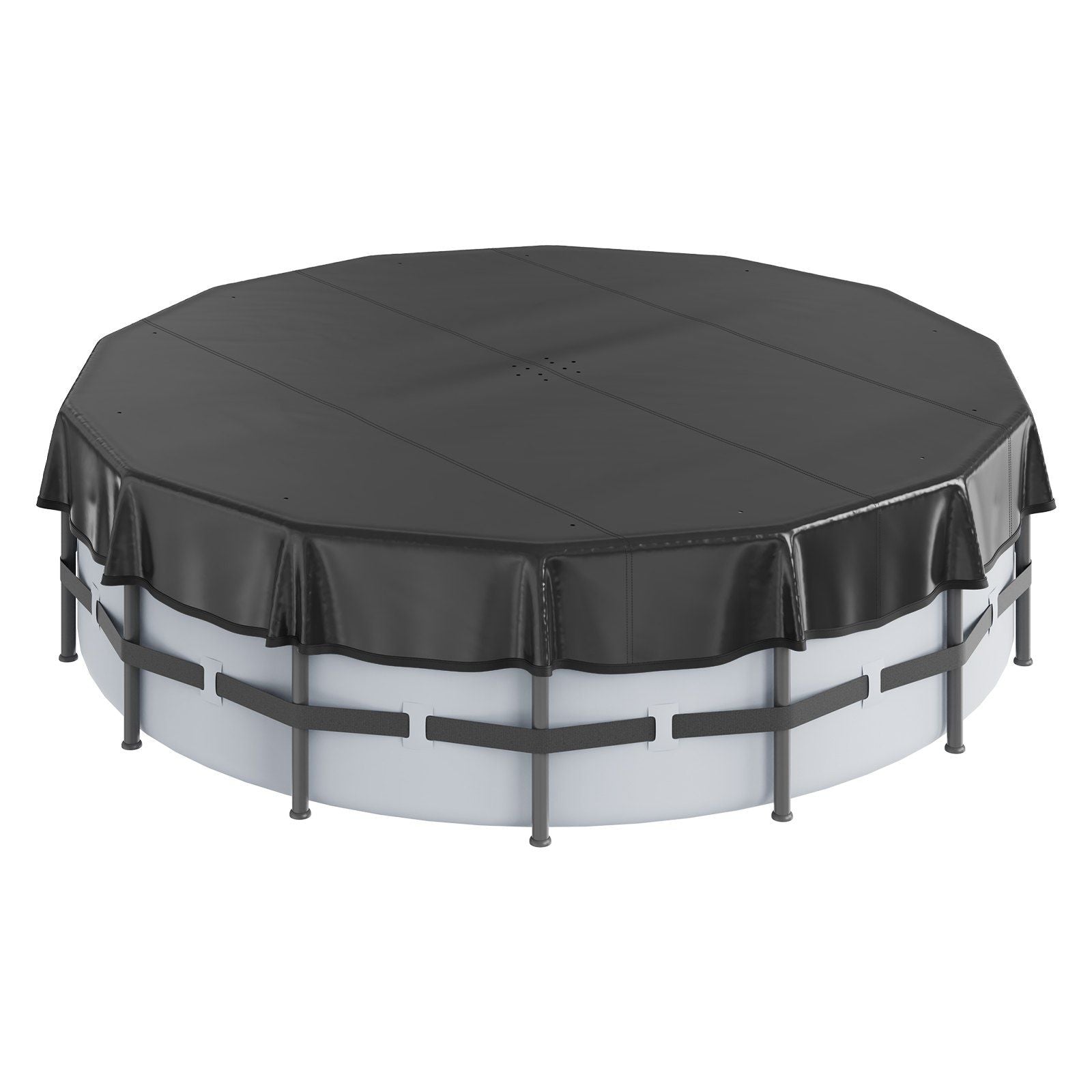 Vevor 15 Ft Round Pool Cover, Solar Covers For Above Ground Pools, Safety Pool Cover With Drawstring Design, Pvc Summer Pool Cov